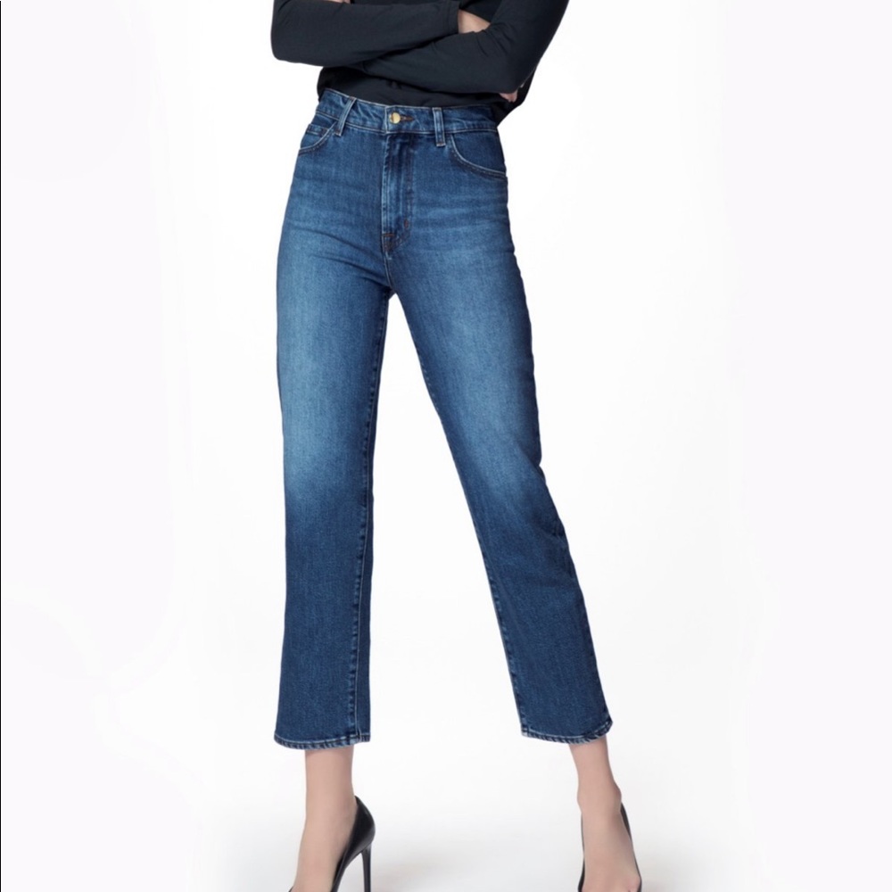 J Brand Jules High Rise straight leg jeans